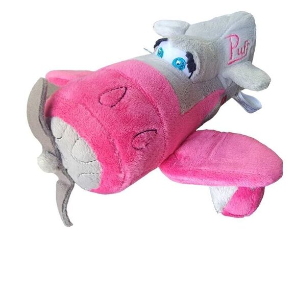Disney Pixar Anco Plush Puff Airplane 7 Pink Helicopter 10" - Picture 1 of 6